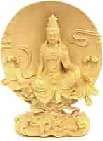 Amazon｜栗田こだわり仏像 【菩薩】 ミニ水月観音自在像（総高